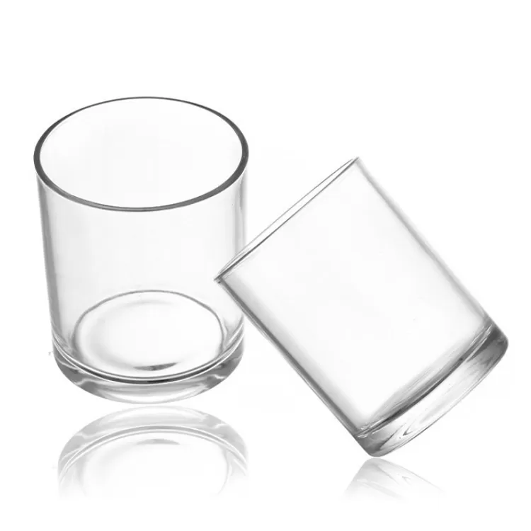 clear glass candle jar