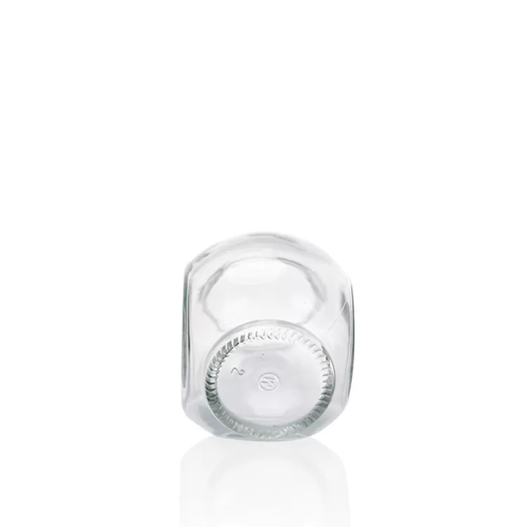 flat drum glass jar