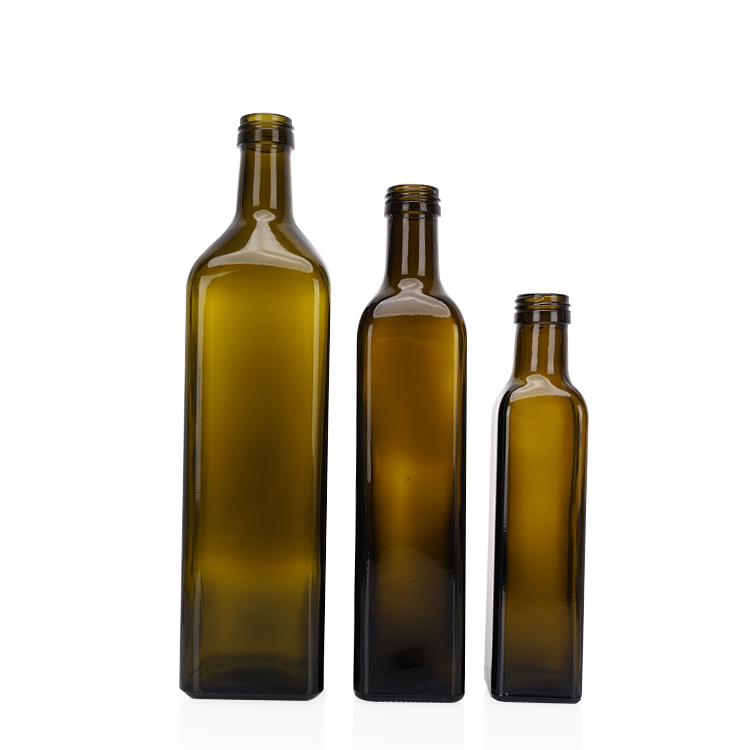 750ml Square Brown Oil Bottle with Screw Cap