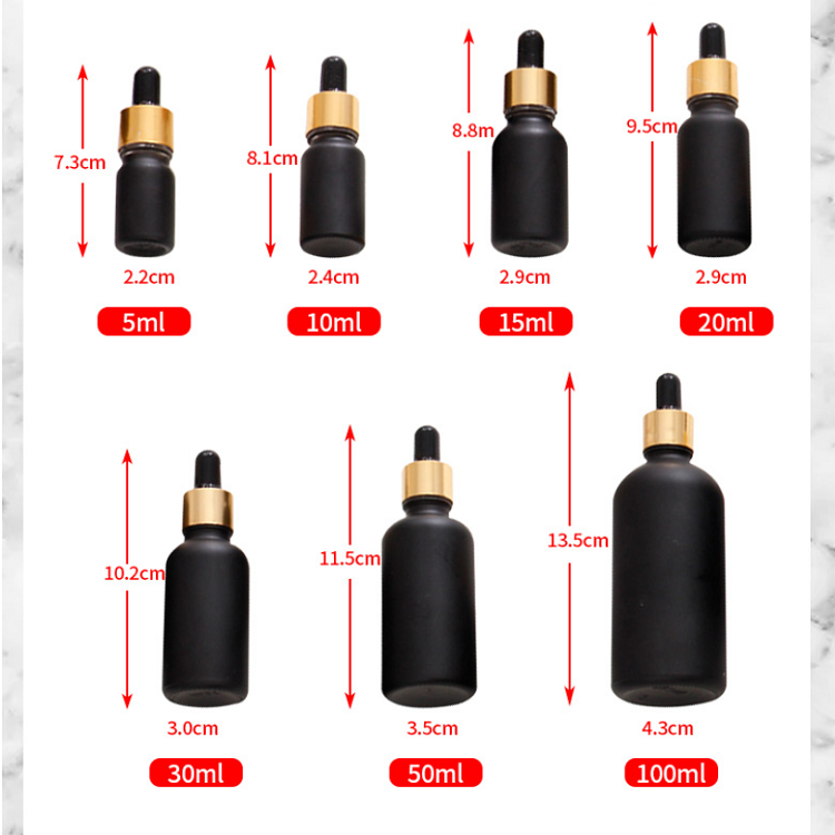 China 50ml Frosted Black Dropper Glass Bottle Factory & Wholesaler | Glint Featured Image