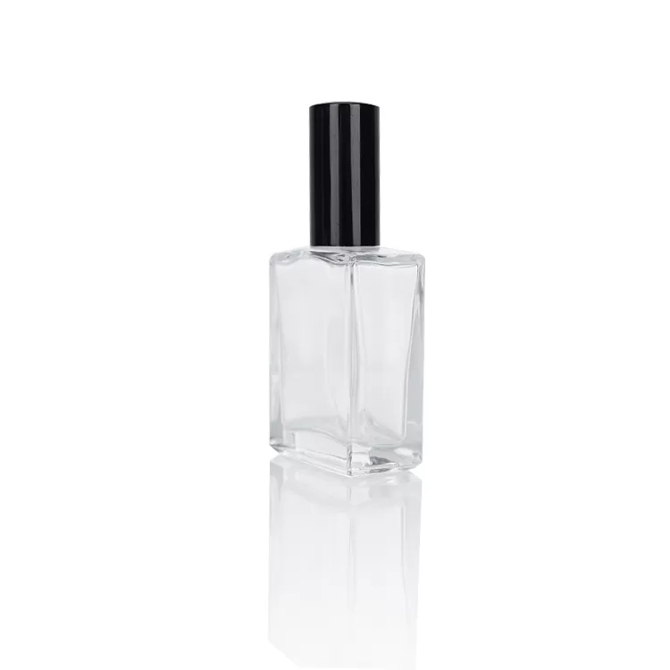 China 50ml Spot Flat Glass Perfue Bottle with Aluminum Cap Factory & Wholesaler | Glint Featured Image