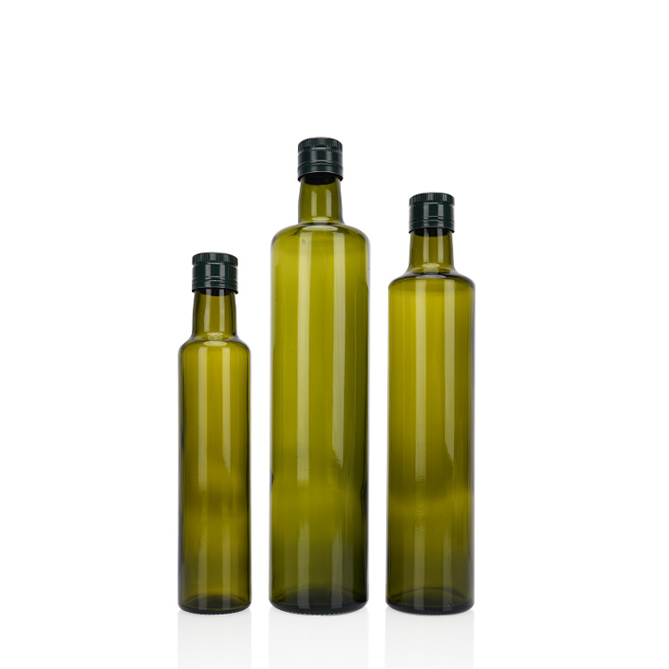 750 ml rund grøn oliets glasflaske