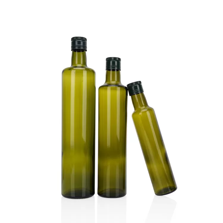 Kina 500 ml grøn firkantet olivenolieflaske Camellia Glass Oil Bottle Factory & grossist | Glint featured billede