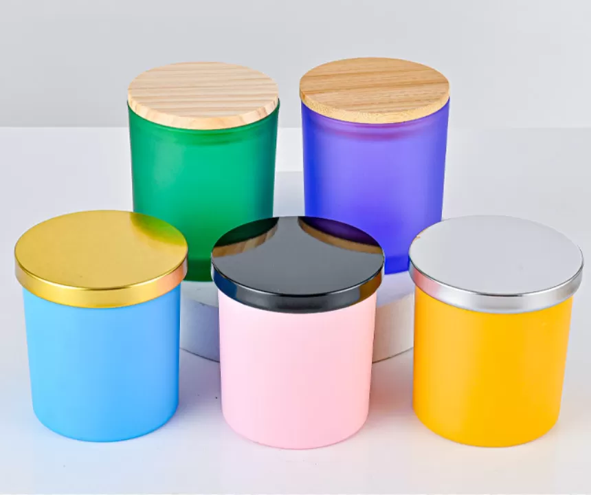 Kina blå farve 310 ml 10 oz med træ låg fabrik og grossist | Glint featured billede