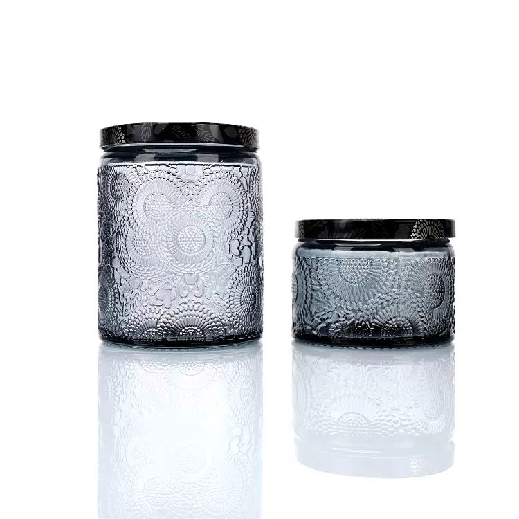 China 120ml Embossed Glass Scented Candle Cup Decoration Factory & Wholesaler | Glint Featured Image