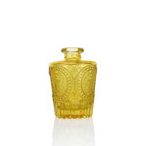 150ml Yellow Color Embossed Aromatherapy Glass Bottle
