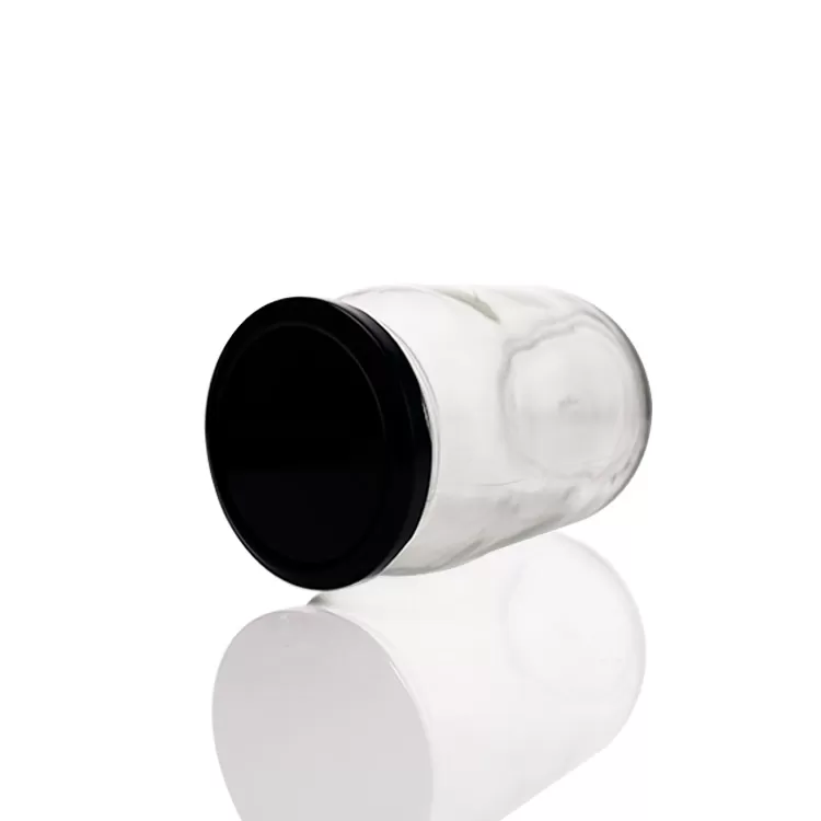 Kina 500 ml rund pickles glasflaske med black metal låg fabrik og grossist | Glint featured billede