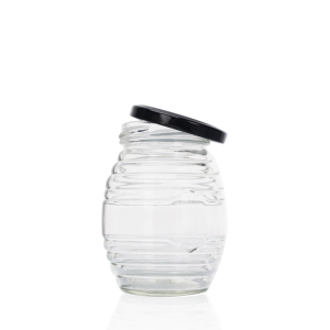 380ml Honeycomb Glass Jar with Metal Lid