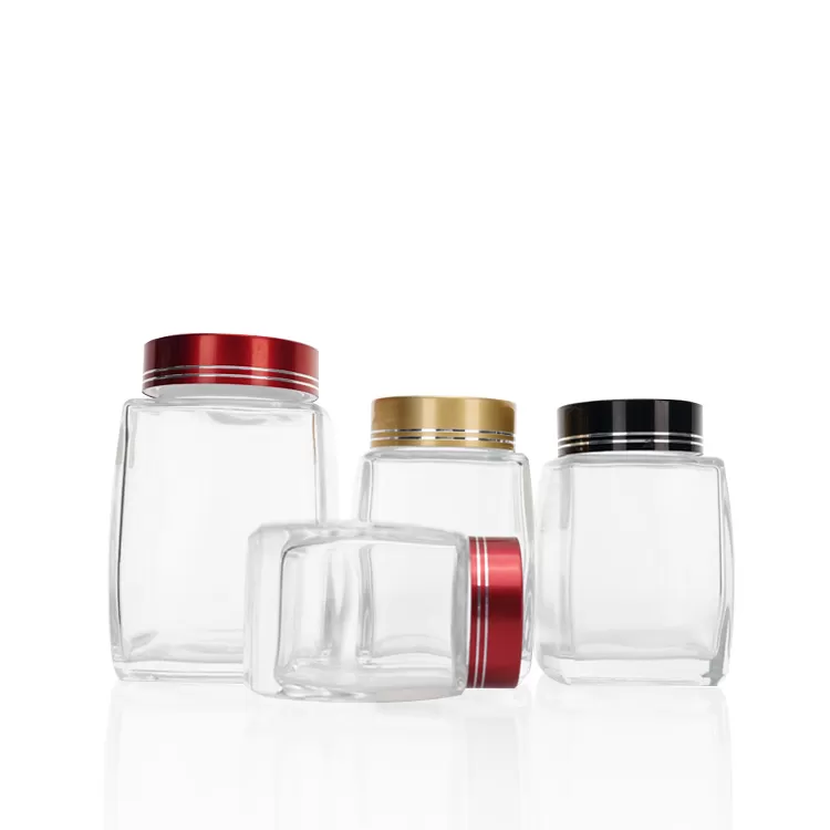 China 350ml 12oz Square Shape Glass Food Honey Jar Factory & Wholesaler | Glint Featured Image
