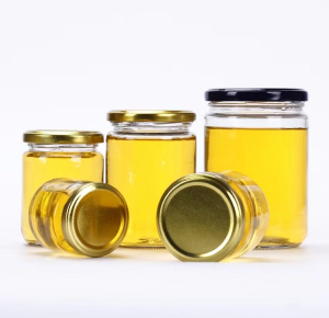 12oz Glass Pickles Jar with Gold Lid