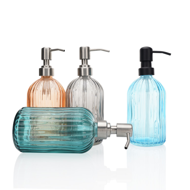 China 400ml Blue Glass Boston Hand Wash Bottle Factory & Wholesaler | Glint Featured Image