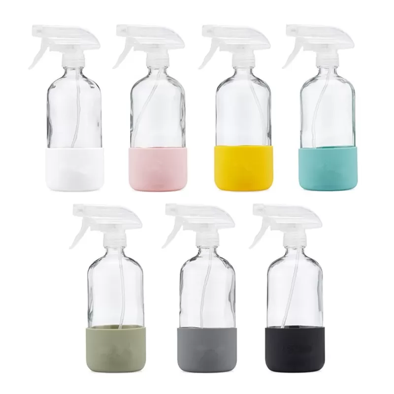 China 500ml Frosted Clear Glass Boston Bottle with Spray Pump Factory & Wholesaler | Glint Featured Image