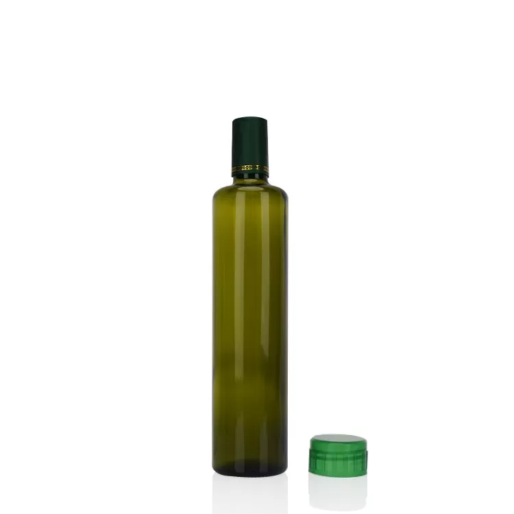 500 ml grøn firkantet olivenolieflaske Camellia Glassolieflaske
