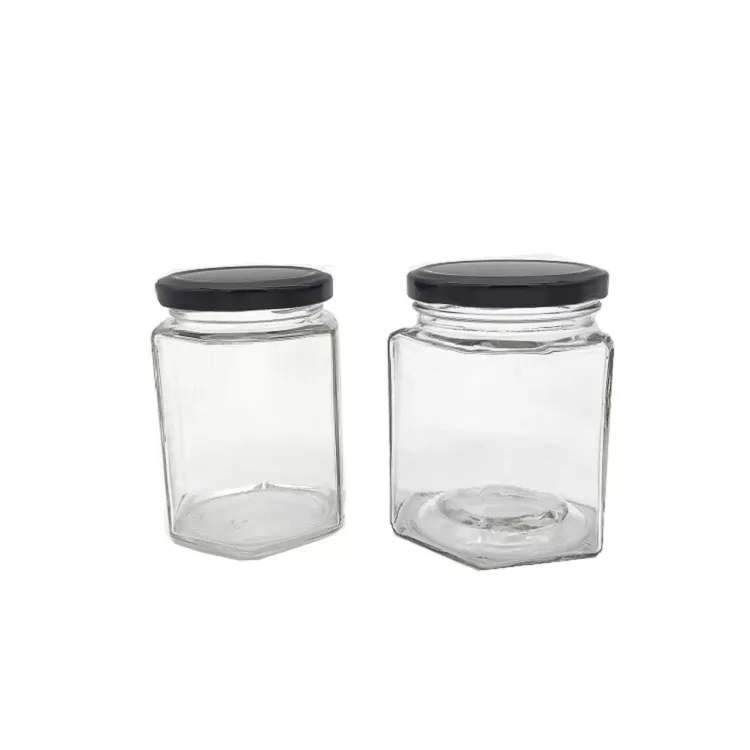 China 380ml Hexagonal Honey Jar Hexagonal Glass Bottle Factory & Wholesaler | Glint Featured Image
