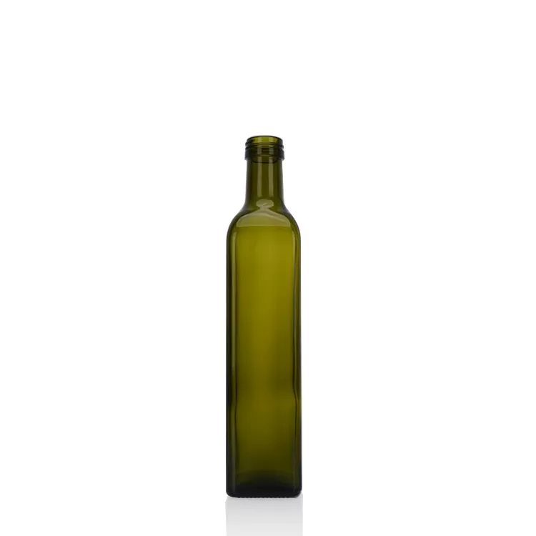 Kina 250 ml firkantet grøn glas sesamolie flaske valnød olie flaske fabrik og grossist | Glint featured billede