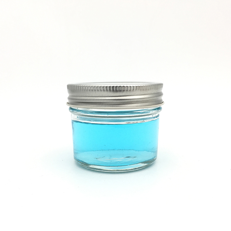 Bred mund 90 ml 3oz kaviar glasflaske med aluminnumhætte