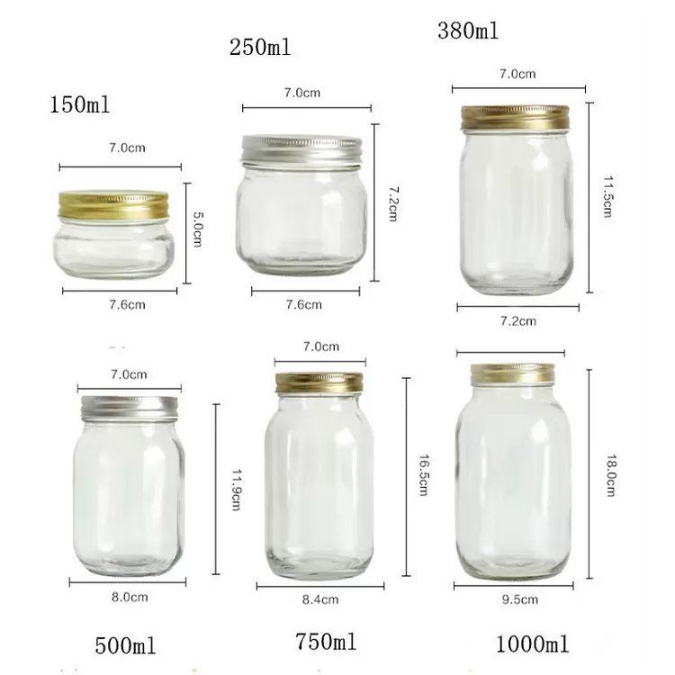 China Kitchen Leakproof Glass Mason Jars 750 ml 25 oz with Sliver Lid Factory & Wholesaler | Glint Featured Image