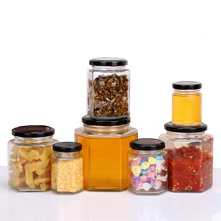 China In Stock 85ml 3oz Hexagonal Glass Bottle for Honey Factory & Wholesaler | Glint Featured Image