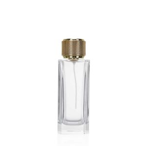 125 ml kvadrato formos didelis stiklinis kvepalų butelis