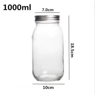 China 1000ml Glass Mason Jar with Split Lid Factory & Wholesaler | Glint Featured Image