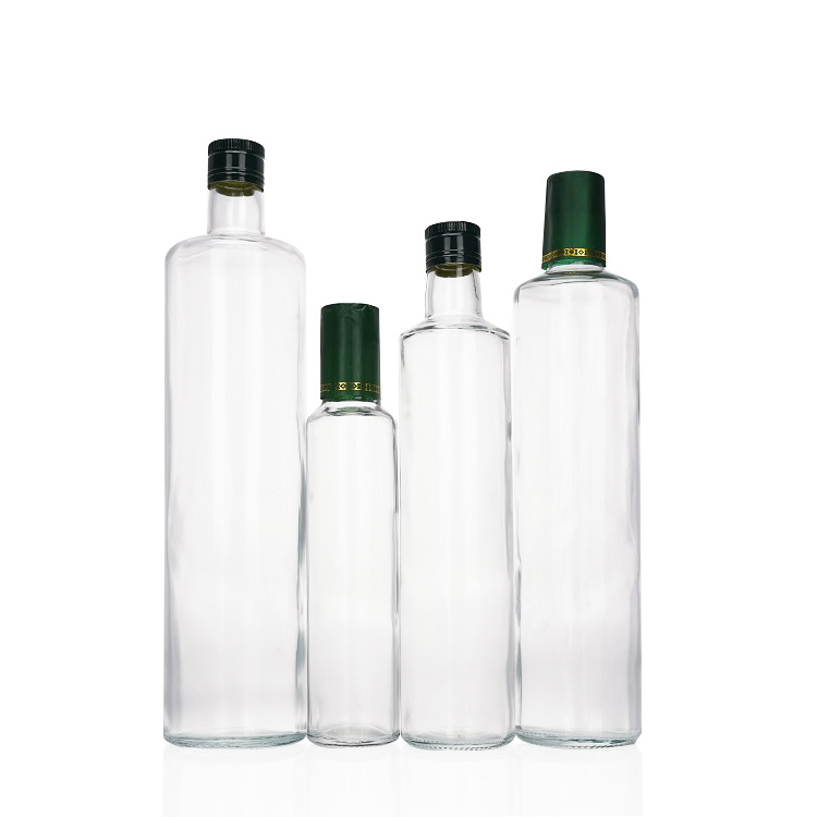 Kina 16 oz Clear Round Olive Oil Glass Flaske Fabrik & grossist | Glint featured billede