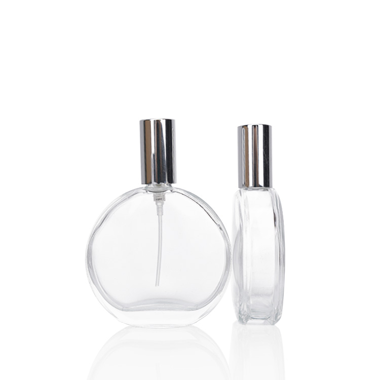 China 50ml Oblate Glass Perfume Bottle with Spray Pump Factory & Wholesaler | Glint Featured Image