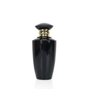 100 ml baltos ir juodos spalvos kvepalų stiklo butelis