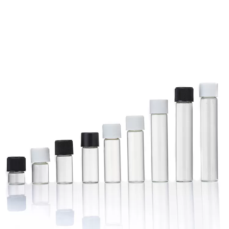 China Clear Black Cap 10ml Glass Pre-Roll Tube Bottle Factory & Wholesaler | Glint Featured Image