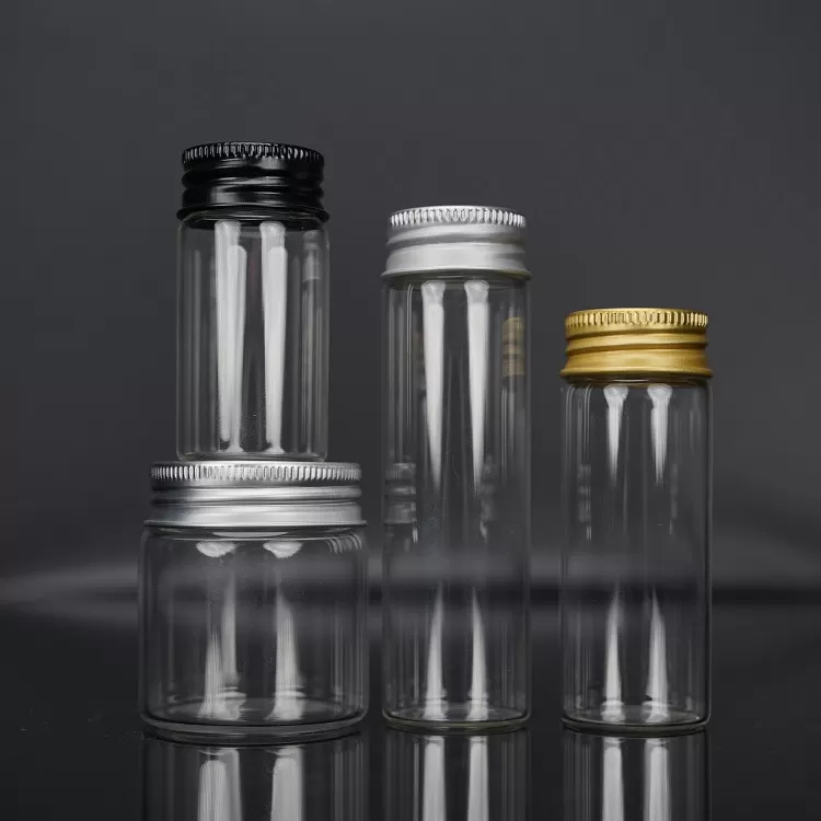 China 15ml 20ml 30ml Transparent Glass Vials Jars with Aluminium Screw Cap Factory & Wholesaler | Glint Featured Image