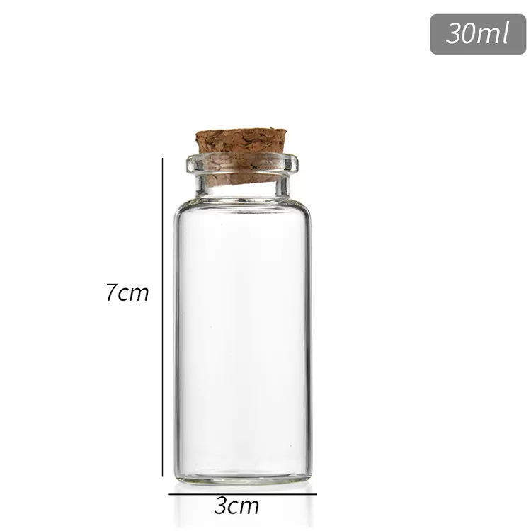 China 30ml 1oz Clear Empty Wishing Glass Tube Bottle with Cork Factory & Wholesaler | Glint Featured Image
