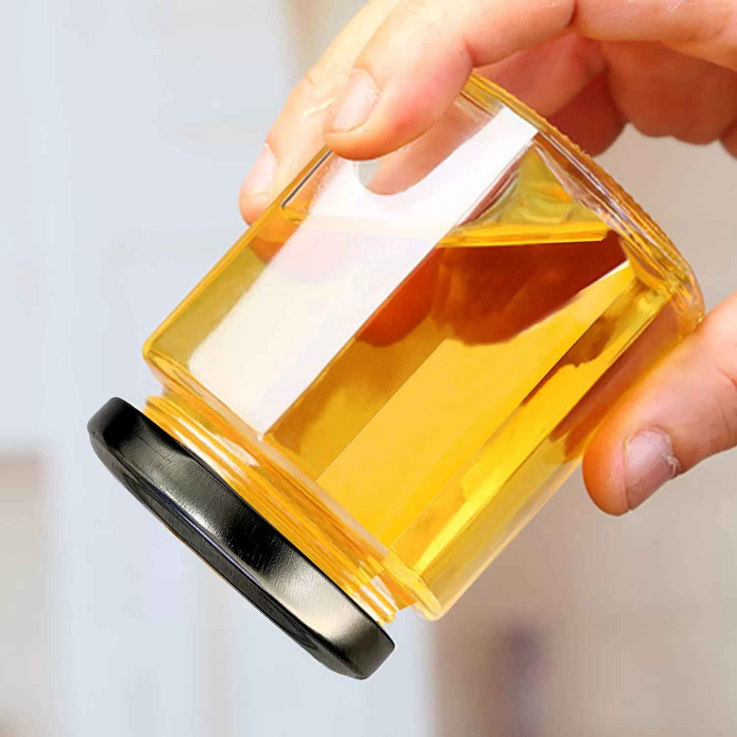 Regular Mouth 6 oz Six-side Glass Jars For Jams&Honey