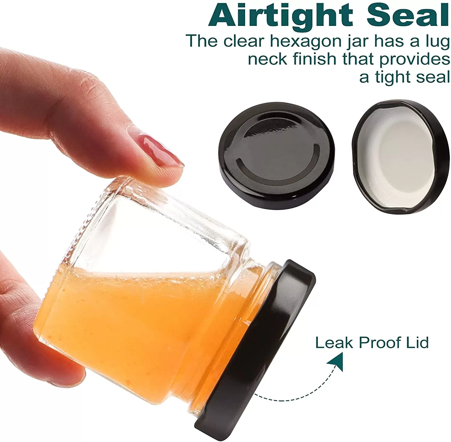 China 60ml 2oz Mini Glass Honey Jar with Hexagonal Shape Factory & Wholesaler | Glint Featured Image