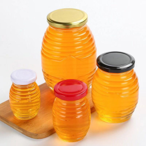 730ml Honeycomb Shape Glass Storage Jar