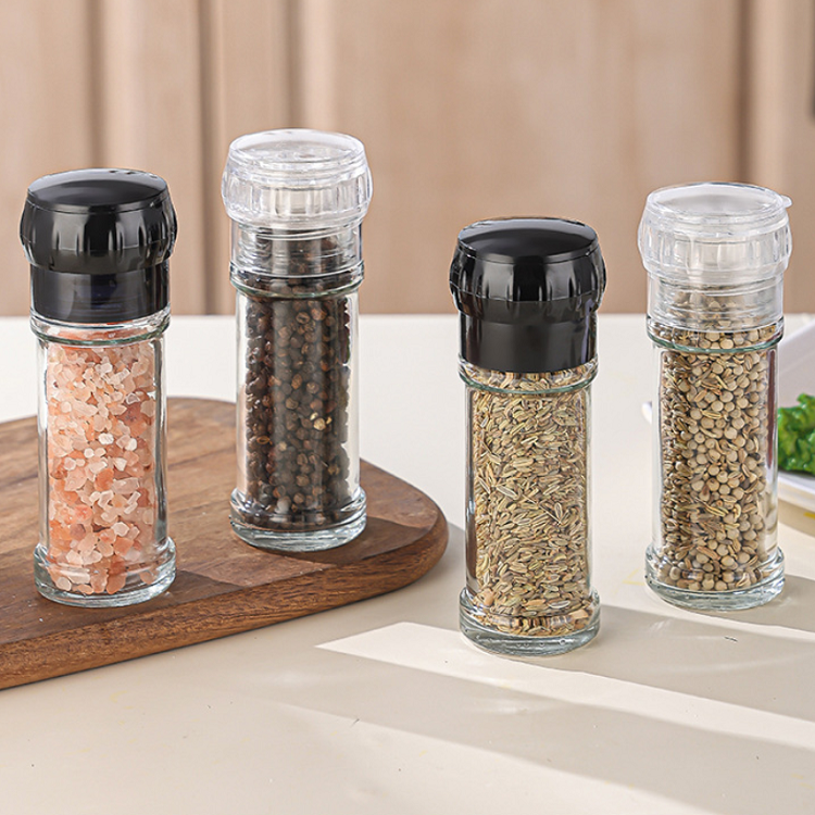 100ml Small Rose Salt Pepper Grinding Glass Bottle